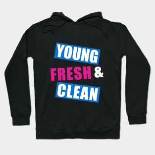 Stay young fresh & clean-royal/pink/black Hoodie